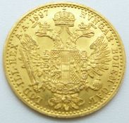 1897 Austrian gold ten francs
