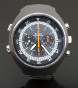 Omega Flightmaster gentleman's chronograph wristwatch ref 145.026 with grey dial, inset dark grey