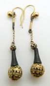 A pair of Victorian pierced earrings