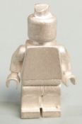 White metal cast lego person, height 4cm, weight 33g