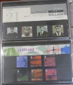 Five albums of Great Britain presentation packs