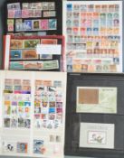 A stockbook of European stamps, loose Hagner sheets of Europe, South Africa etc, Chinese mini sheets