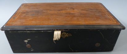 Ami Rivenc 19thC cylinder musical box, no tune sheet but appears to play somewhere between 8 and