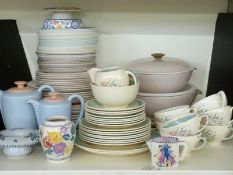 A collection of Poole pottery and Susie Cooper dinner, tea and decorative ware including an early