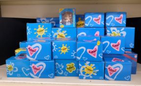 A collection of blue boxed 'Piggin' characters to include Piggin Newly Weds, Crocodile Tears,