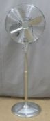 Floor standing chrome fan