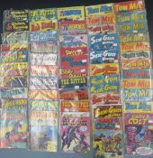 Approximately  50 Western comics including Tom Mix, Six-Gun Heroes, TV Heroes, Davy Crockett,
