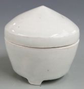 Bernard Leach, St Ives Pottery (1887-1979), celadon glazed conical studio pottery box and cover