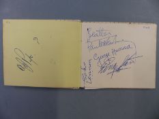 A 1960s autograph book containing a set of four Beatles autographs obtained in Margate during July