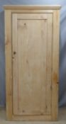 Pine housekeeper's cupboard, W98 x D43 x H206cm