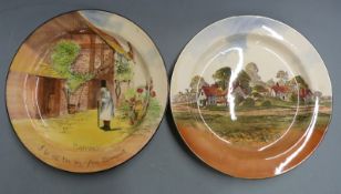 Two Royal Doulton Series Ware chargers including Gaffers by Noke, diameter 32cm