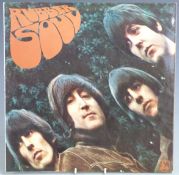 The Beatles - Rubber Soul (PMC1267) black and yellow labels, XEX579-5/580-5, record and cover appear