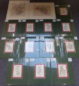 Fourteen 19thC maps including two Cary county maps and two W MacKenzie maps, one Belgium the other