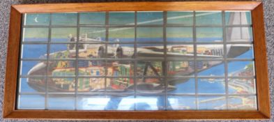 Ardath set of 48 Empire flying boat cigarette cards framed to form the flying boat