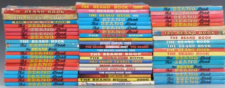 Fifty-nine The Beano Book and Annuals dating from 1962 to 2009