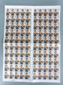 A collection of mint and unused Charles and Diana sheets of stamps, face value over £35
