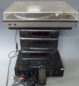 Quantity of hi-fi equipment inc Kenwood Trio KA-94 amplifier, Panasonic audio system (SL-CH40 and