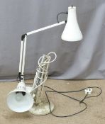 Two vintage Anglepoise or similar desk lamps