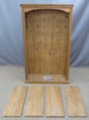 Pine bookcase with adjustable shelves, W92 x D32 x H152cm