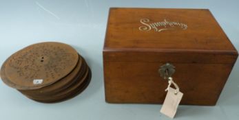 A German Schutz Marke mahogany cased Symphonium, with impressed serial no 348185 together with a
