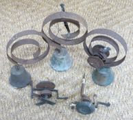Three 19thC servant's bells