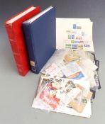 A stockbook of Great Britain (including high redeemable values) and New Zealand stamps and other