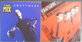 Kraftwerk - The Mix (EMI408) blue and yellow vinyl records and cover appear Ex, The Man Machine (