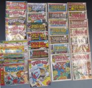 Approximately  32 Marvel Spiderman comics including numbers from 3-148