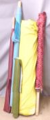 A quantity of fabric remnants, W 125cm