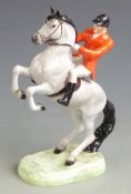 Beswick 868 rearing huntsman in grey with black mane and tail, H 24cm