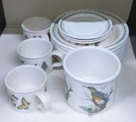 15 pieces of Portmeirion Botanic Garden dinnerware including dinner plates