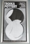 Troika Pottery St Ives exhibition at Heals poster, 50 x 28cm