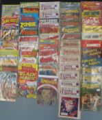 Approximately  55 mixed genre comics including Frankenstein, Battle Cry, Crime Buster, Crime Patrol,
