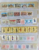 Four ring binders of Commonwealth and foreign stamps, all periods