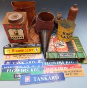 Quantity of breweriana and collectables including Underberg thermometer, Guinness board, lampshades,