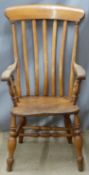 Elm seated Windsor high back armchair