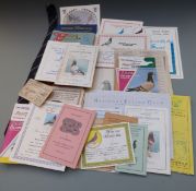 Pigeon racing ephemera incluidng Stroud Valley Flying Club certificates awarded to C. Churchill,