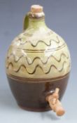 Winchcombe Pottery cider flagon with wooden tap, H 28.5cm