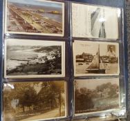 Album of approximately 300 postcards including Leamington, Dartmouth, Moreton-in-Marsh, ferries,