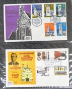 Four Great Britain QEII first day cover albums