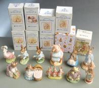 Twelve Royal Albert, Beswick and Border Fine Arts Beatrix Potter figures including Peter with Red