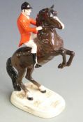 Beswick 868 rearing huntsman in brown, H24cm
