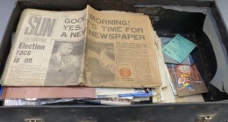 A suitcase containing a large quantity of ephemera related to Peter Gabriel to include embryonic