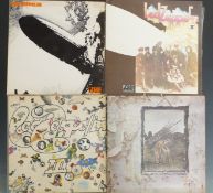 Led Zeppelin - 1 (K40031), 2 (588198) red/plum with Lemon Song credit, 3 (2401012) red/plum with