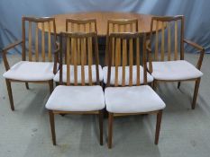 G plan extending dining table and 6 (4+2) chairs