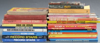 Thirty music annuals including Record Stars, Radio One, Top Pop Scene, The Love You Make, The