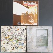 Led Zeppelin - 2 (K40037) German Issue, 3 (K50002) German issue, 4 (K50008) with inner, all green/