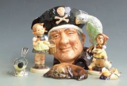 Beswick Peter Scott Mandarin duck, Midwinter Pekinese dog, Goebel Hummel figures, Royal Doulton