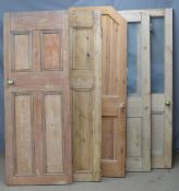 Fiver various pine doors including glazed examples