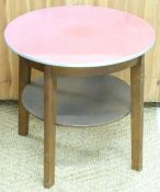 Coffee table with under shelf, diameter 60cm
